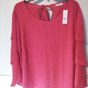 Sweet Pea By Stacy Frali New Top Sz XL Pink